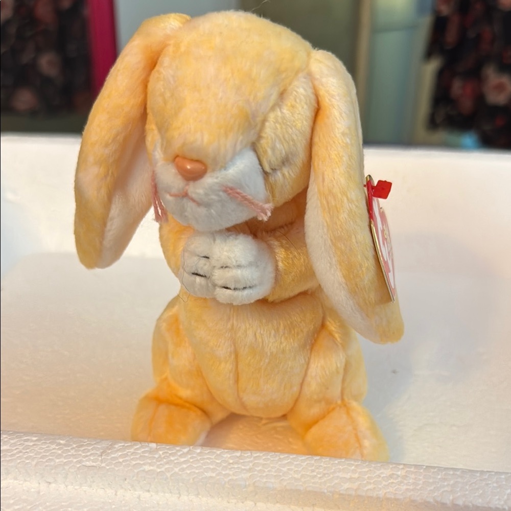 Ty Yellow and White Stuffed Bunny